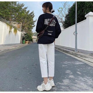 Set quần trắng áo đen