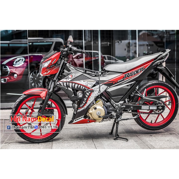 Tem Trùm Raider Fi Đỏ Cá Mập