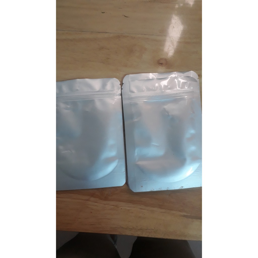Túi zip 100gr  bạc mat trong ĐÁY ĐỨNG 1 MẶT BẠC 1 MẶT TRONG (HÀNG ĐẸP - CHẤT LƯỢNG)