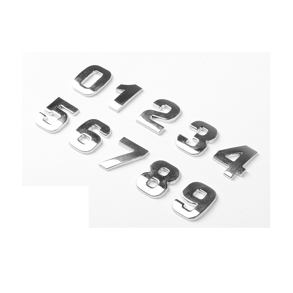 OM Miếng dán chữ cái từ A-Z và 0-9 nổi 3D trang trí xe hơi