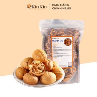Hạt ÓC CHÓ SẤY CHÍN Kin Kin gói 500g - Tốt cho trí não và tim mạch phù hợp với mọi độ tuổi