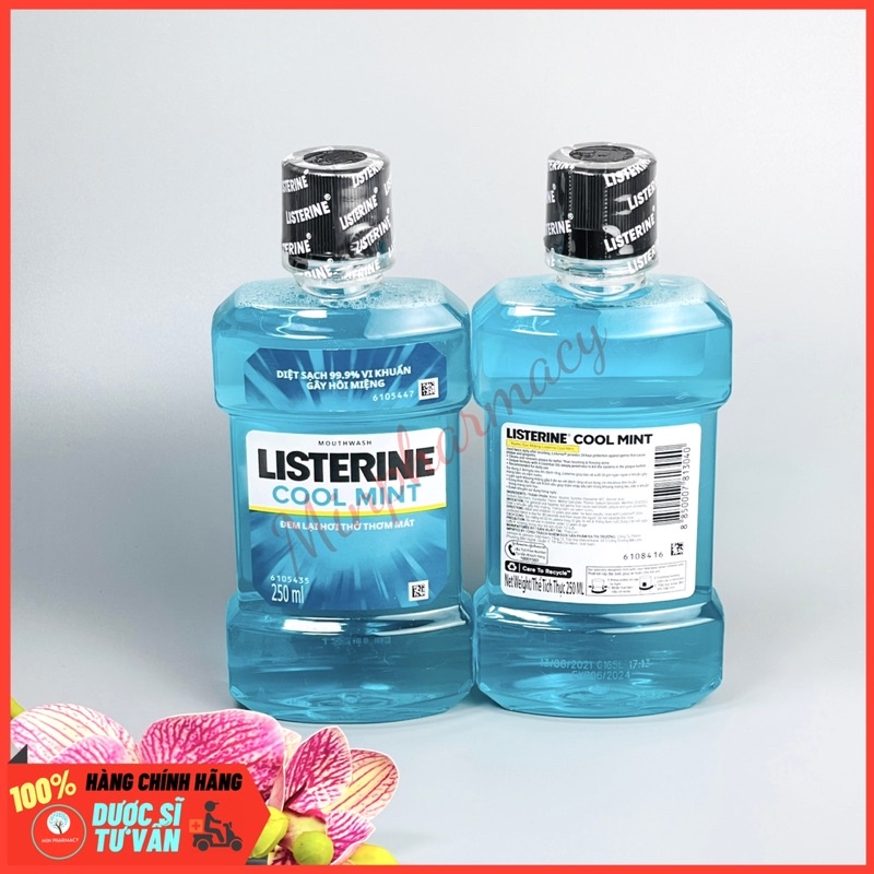 Nước Súc Miệng LISTERINE Ngừa sâu răng, Hơi thở thơm mát (nhiều mùi hương) 250ml -Minpharmacy