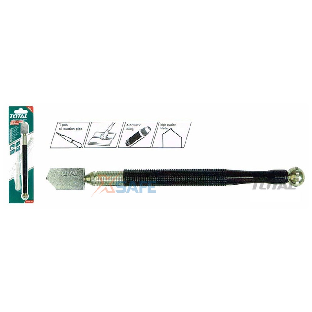Dao cắt kính TOTAL THT561781 178mm Bút cắt kiếng hợp kim cao cấp chống rỉ sét lưỡi dao sắc bén, độ dài cắt lên đến 5000m