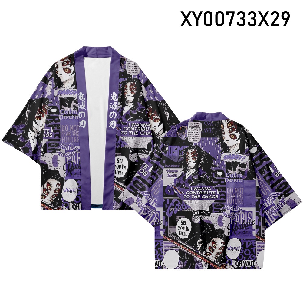 Áo Khoác Kimono Hóa Trang Nhân Vật Anime Demon Slayer Zenitsu Tanjirou Haori