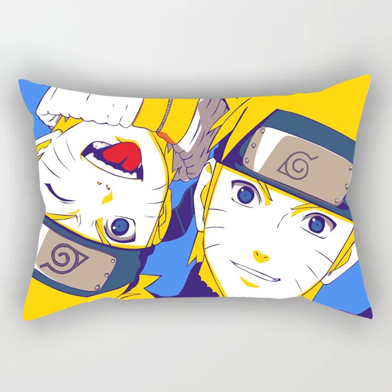 Vỏ gối in họa tiết nhân vật anime Naruto kích thước 50x30cm thời trang