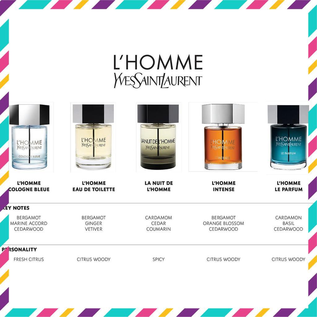 Nước Hoa  💘Chính Hãng💘 Mẫu thử Nước hoa YSL L'Homme Parfume L'intense 5ml/10ml/20ml 🍓HOT🍓