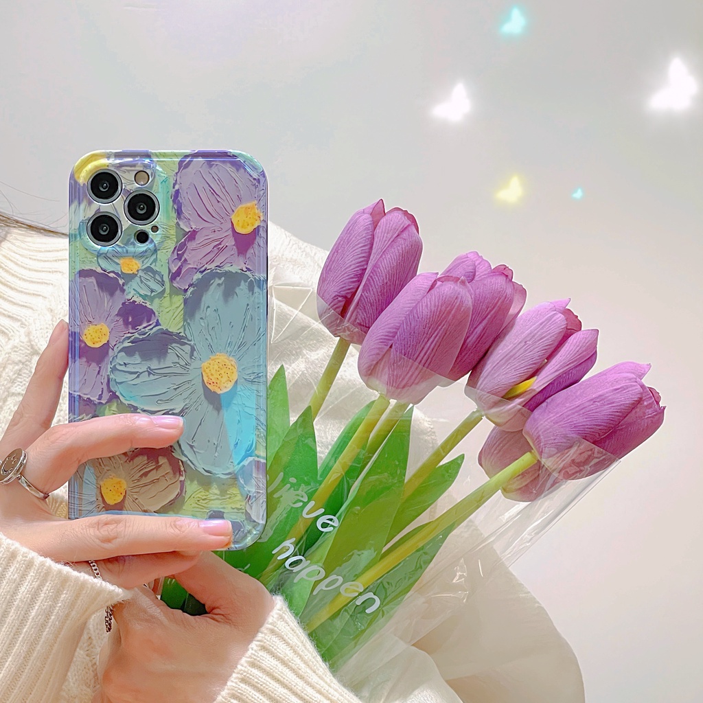 Ốp Điện Thoại In Hoa Cho iphone 13 Pro Max i13 13pro 11 Pro Max i11 iX Xs XR 7 plus 8 plus Xs Max 12Pro 12 Pro Max