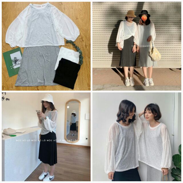 ĐẦM SUÔNG + ÁO PULL MỎNG ✔Kèm ảnh thật✔