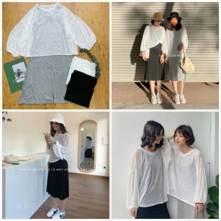 ĐẦM SUÔNG + ÁO PULL MỎNG ✔Kèm ảnh thật✔