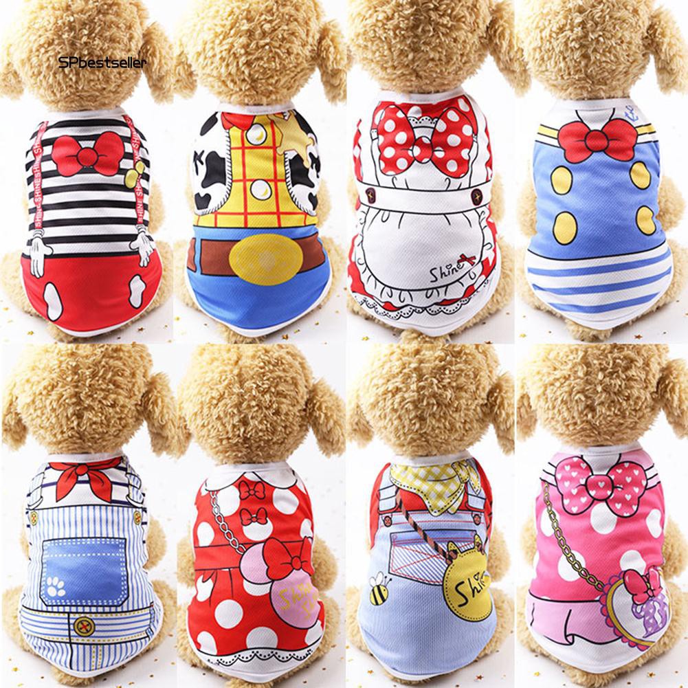 Áo ba lỗ kẻ sọc hợp thời trang cho thú cưng