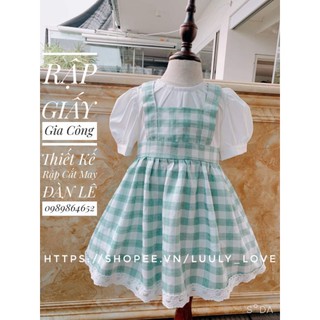 RG7_ rập giấy sét đầm yếm bé gái
