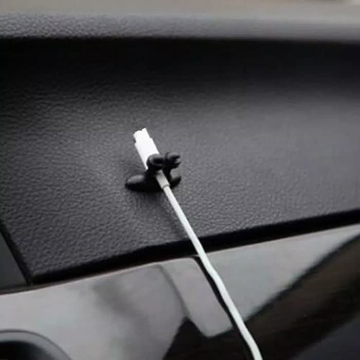 Set 10 Kẹp Giữ Dây Cáp Sạc / Tai Nghe Điện Thoại HP Gắn Bảng Điều Khiển Xe Hơi