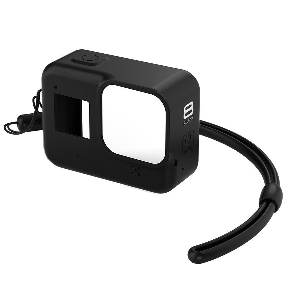 Khung silicon + kính cường lực bảo vệ màn hình Lammcou thích hợp cho GoPro Hero 8 Black/ Go Pro 8