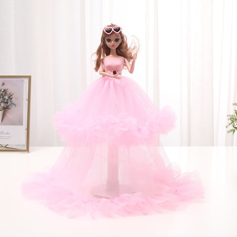 Đồ chơi trẻ em Barbie cô bé Bạch Tuyết nhà 3D mắt thật búp bê gói quà tặng phiếu giảm giá