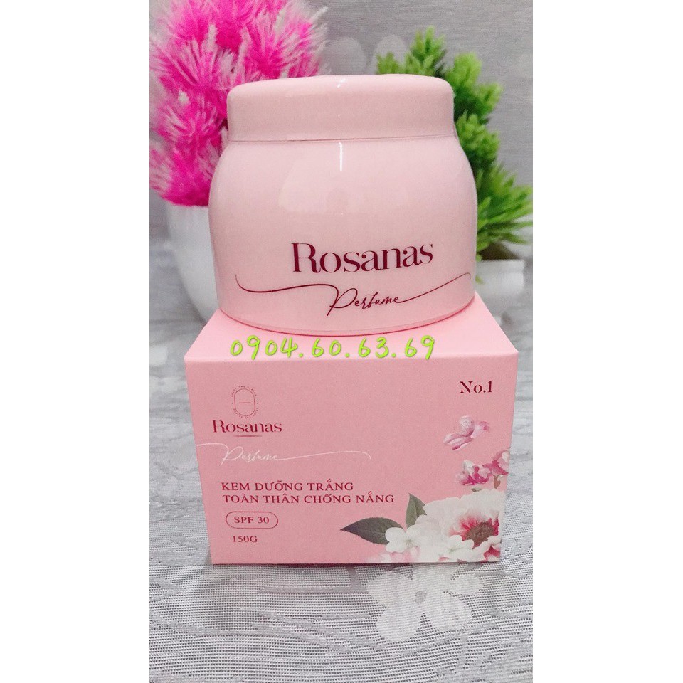 Kem Dưỡng Trắng Da CHống NẮng Body Toàn Thân ROSANAS 150ML No.1