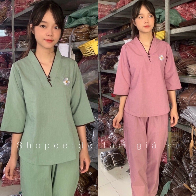 Áo Lam Đi Chùa # BÀ LAI 2 NÚT VẢI KATE &amp; XÔ GIÁ RẺ VÔ ĐỊCH