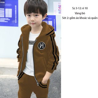 Đồ bộ quần áo khoác cho bé trai, bé gái dài tay chất da cá (Không kèm áo trong) - Quần áo trẻ em - Socnaukids (190347)