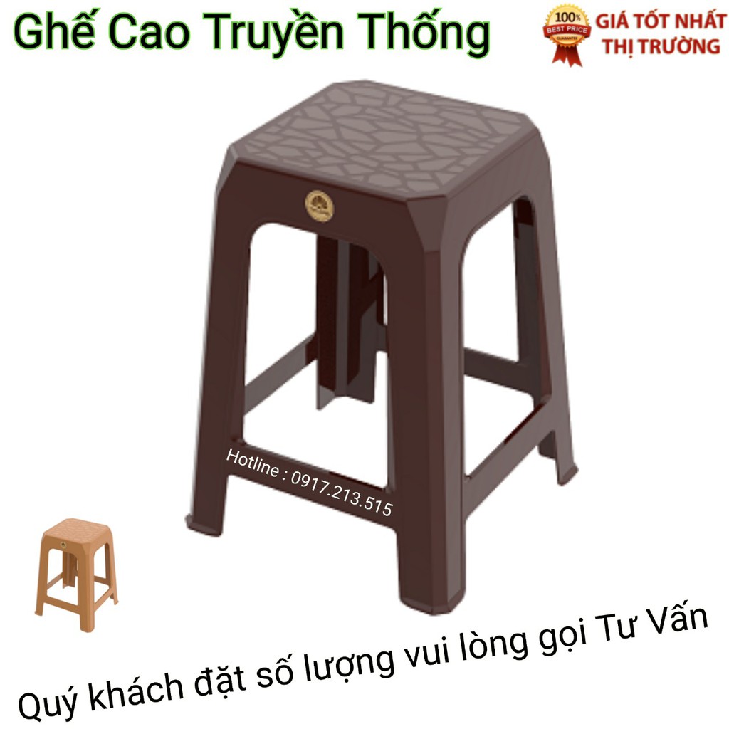 Ghế nhựa cao 35 x 35 x 45cm