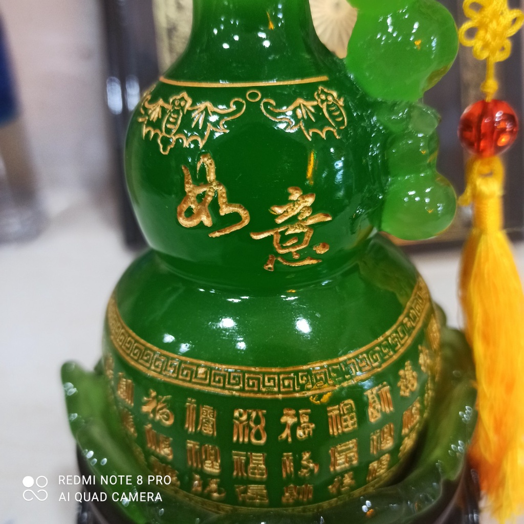 Hồ lô gậy như ý chiêu tài hút lộc - Tượng phong thuỷ trang trí