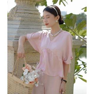 Bộ lụa cánh dơi màu Hồng S M L XL