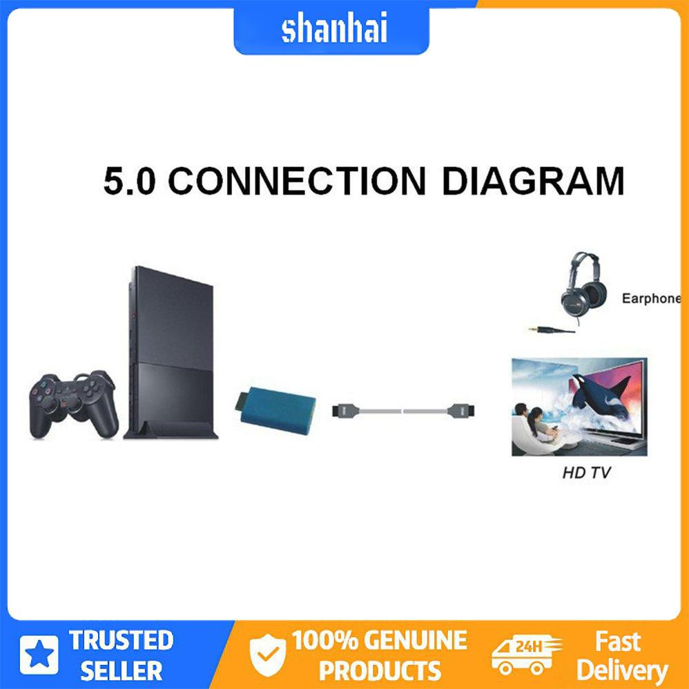 Bộ chuyển đổi video âm thanh tương thích PS2 sang HDMI Cáp AV HDMI tương thích