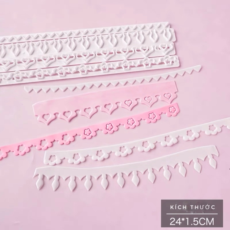 Set 4 khuôn cắt đường viền fondant/đất sét