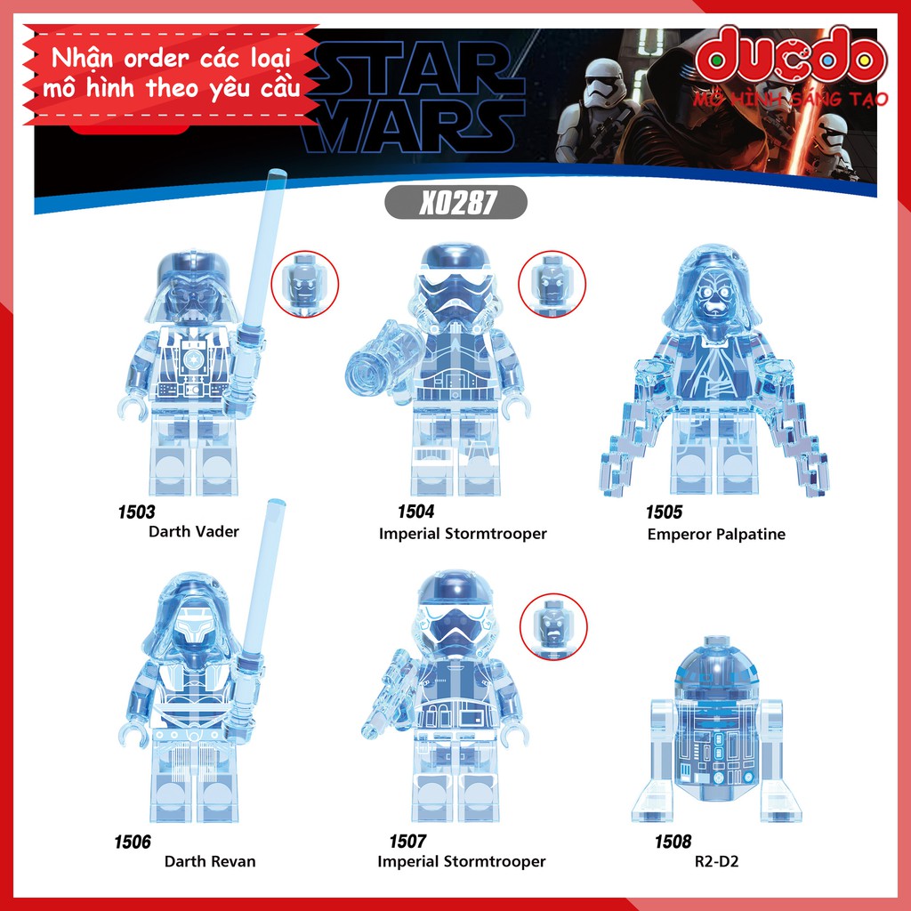Minifigures các nhân vật trong Star War full vũ khí - Đồ chơi Lắp ghép Xếp hình Mô hình Mini Iron Man XINH X0287