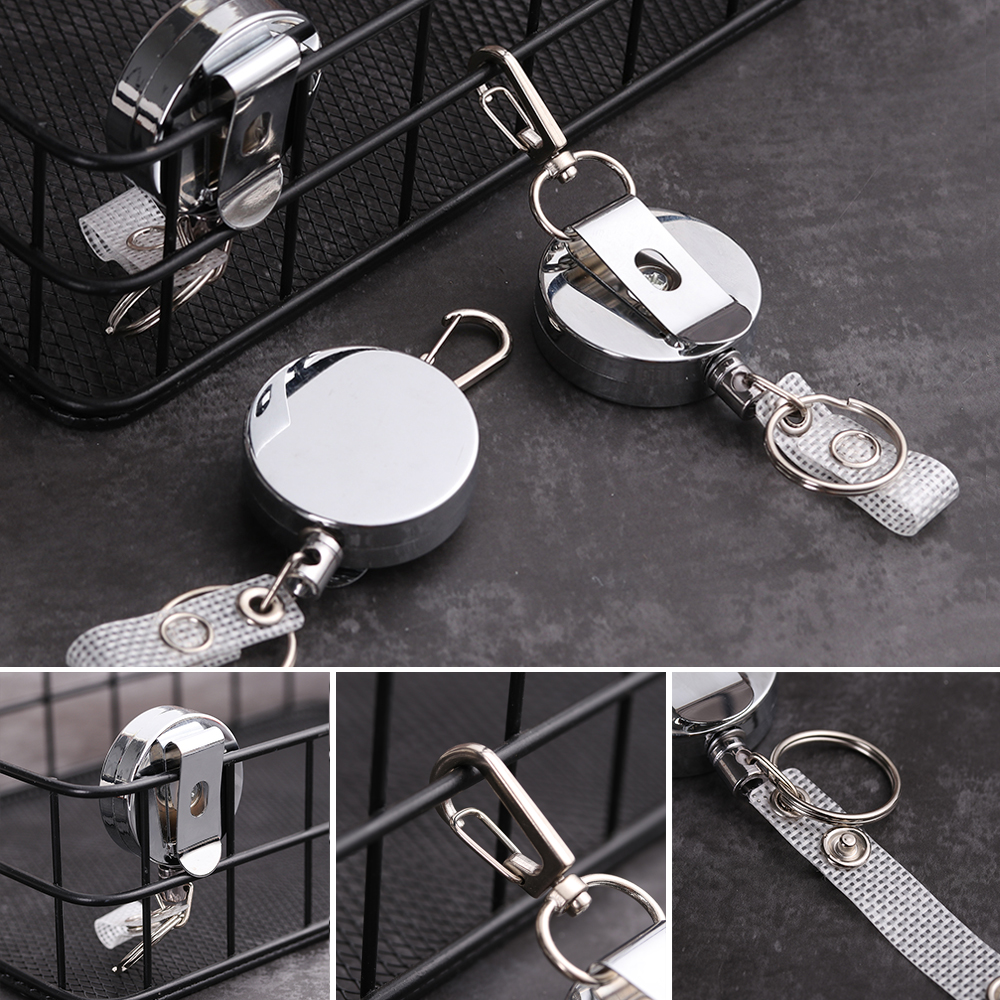 1 Dây Đeo Thẻ Bằng Kim Loại Có Thể Thu Gọn