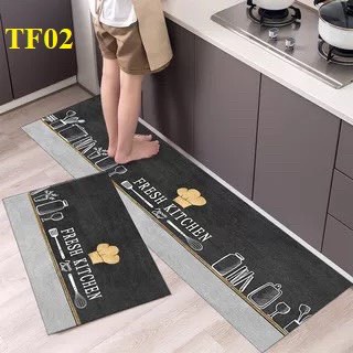Thảm bếp đẹp chất liệu lì bali phong cách hiện đại