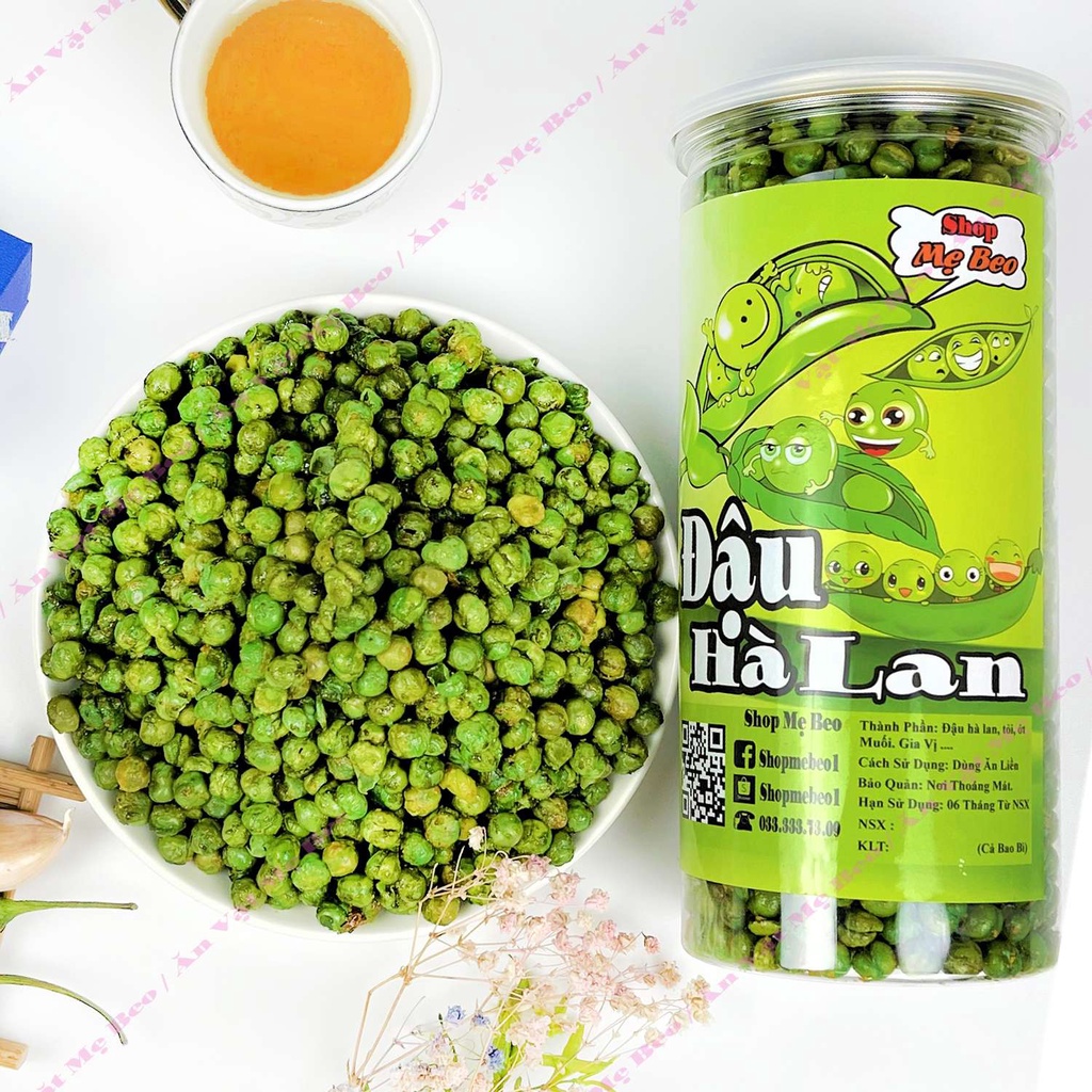 Đậu Hà Lan Tỏi Ớt Loại 1 Hộp 450Gr Cực Ngon