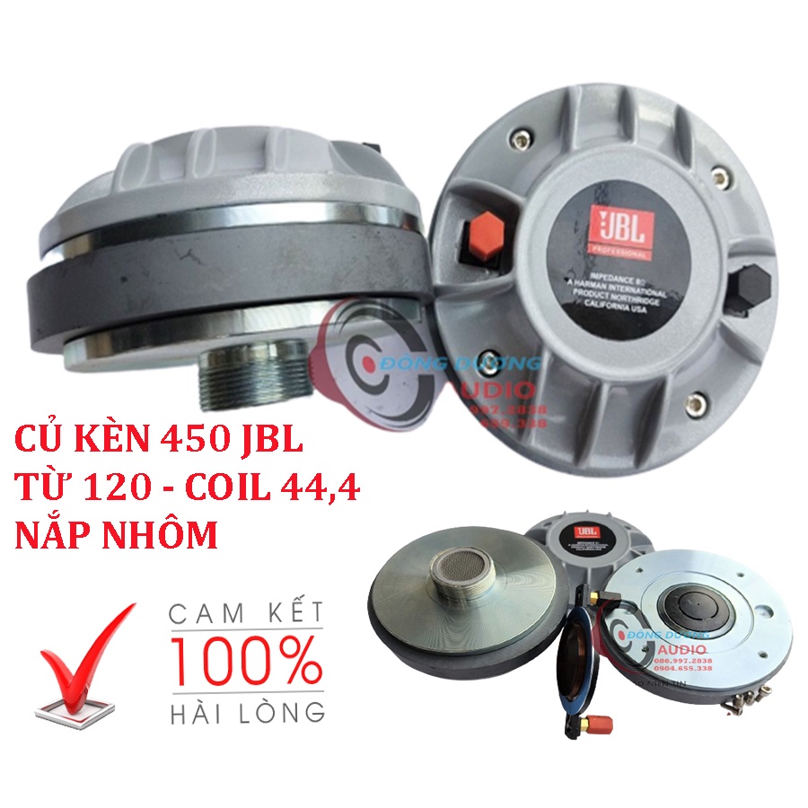 CỦ TRÉP RÒI 450 JBL CHINA NẮP NHÔM XÁM - TỪ 120 - KÈM HỌNG 18X18 VÀ TỤ 3,3MF - GIÁ 1 CỦ