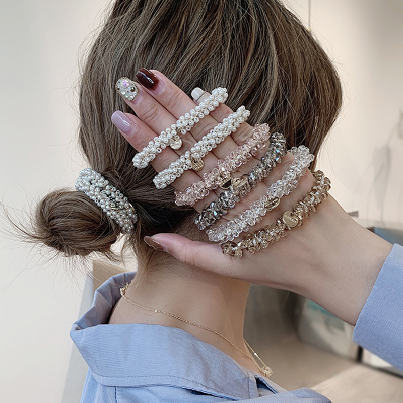 Dây Buộc Tóc Đính Ngọc Trai Thời Trang Cho Nữ