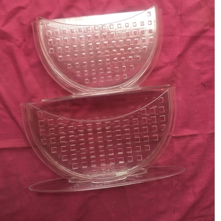 Nhúng bánh tráng 2 ngăn nhựa trong Acrylic cao cấp Size 21.5x13x7cm