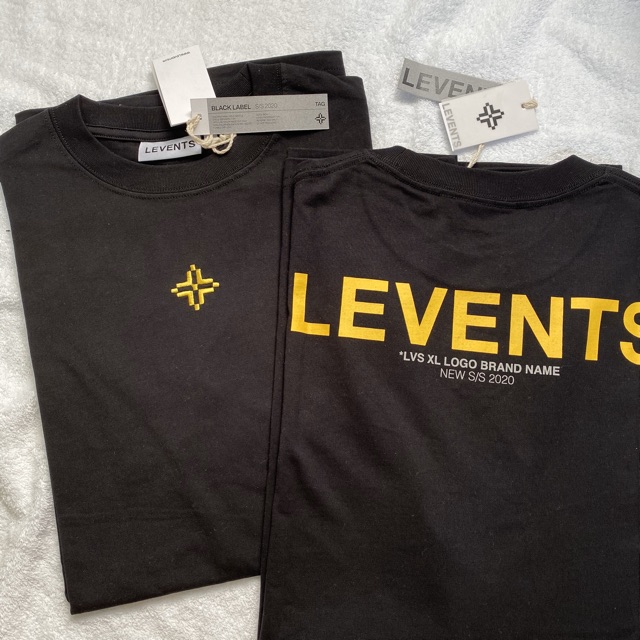Áo LEVENTS XL LOGO BRANDNAME BLACK+YELLOW ss21