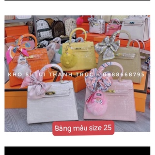 Túi xách vân da rắn dáng cao size 20 - 25cm (bản đẹp bọc xốp)