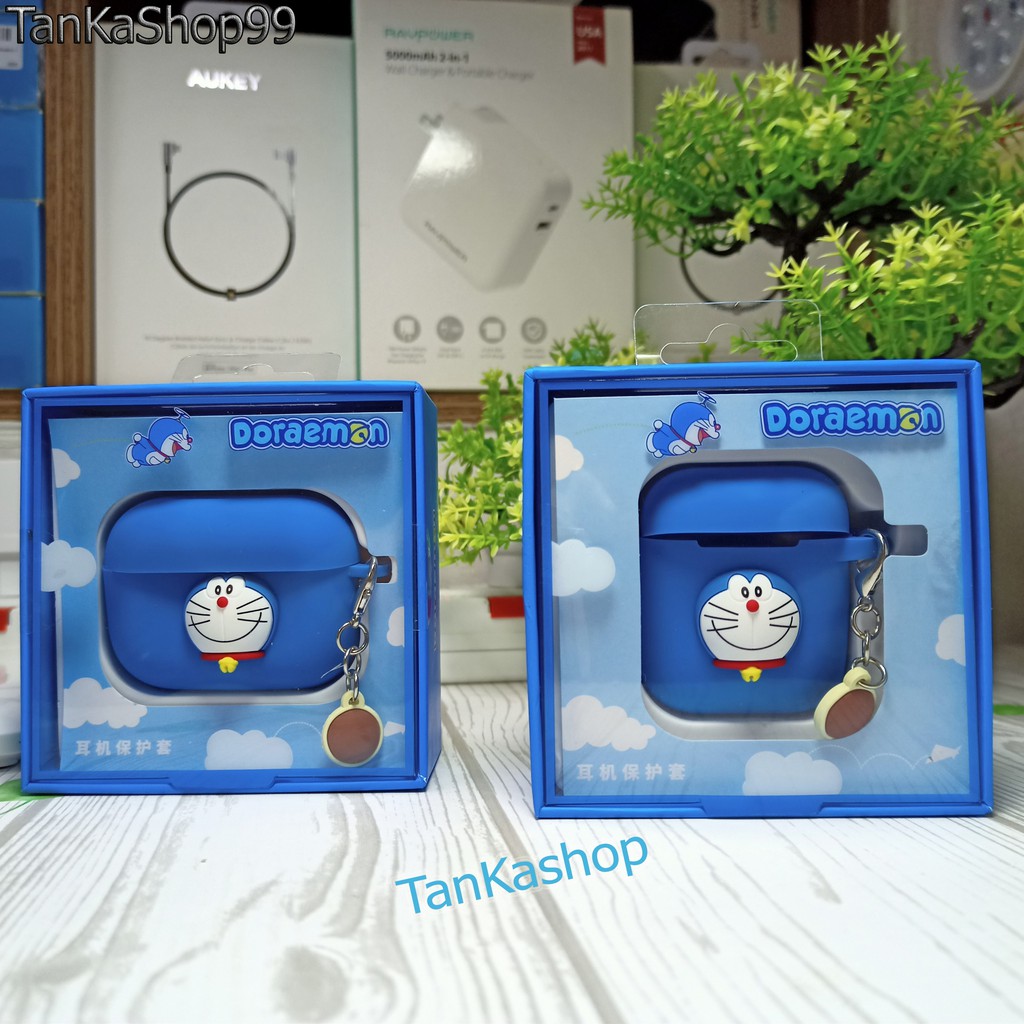 Hộp Đựng Bảo Vệ Tai Nghe Bluetooth Airpods 2 , Airpods Pro in Hình Doraemon Đáng Yêu