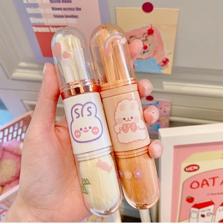 Cọ trang điểm lông thỏ dễ thương đa năng dùng trang điểm/ phấn phủ/ phấn má hồng/ phấn phủ kích thước nhỏ gọn