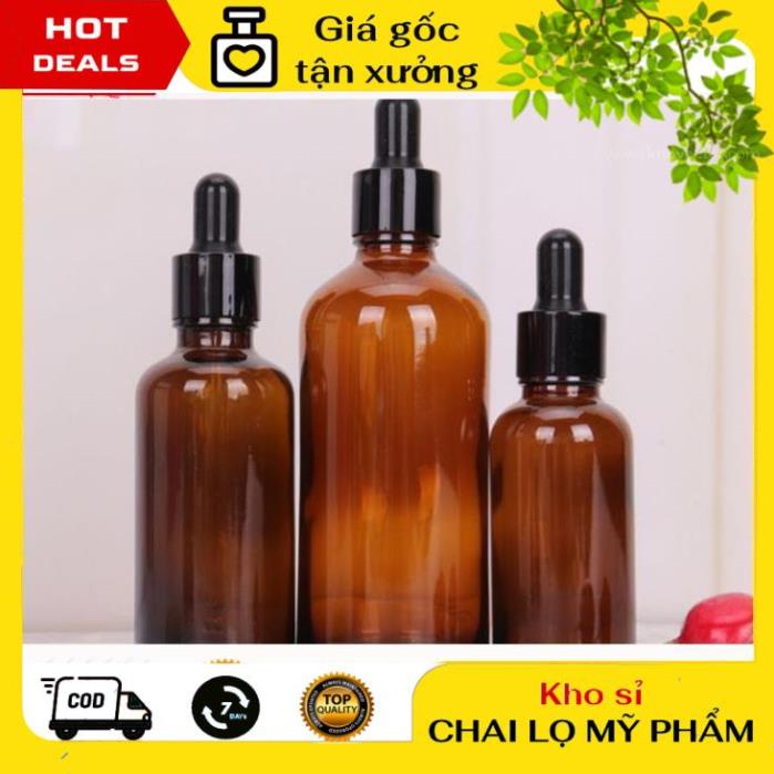 [KHO SỈ] [Combo 5sp] Lọ Chiết Serum ❤ [30ml] Chai lọ đựng tinh dầu bóp giọt khoen đen chiết mỹ phẩm , phụ kiện du lịch