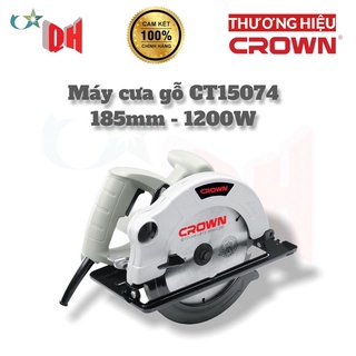 Máy cắt gỗ, cưa gỗ cầm tay 185mm - 1200w crown ct15074 - hàng chính hãng
