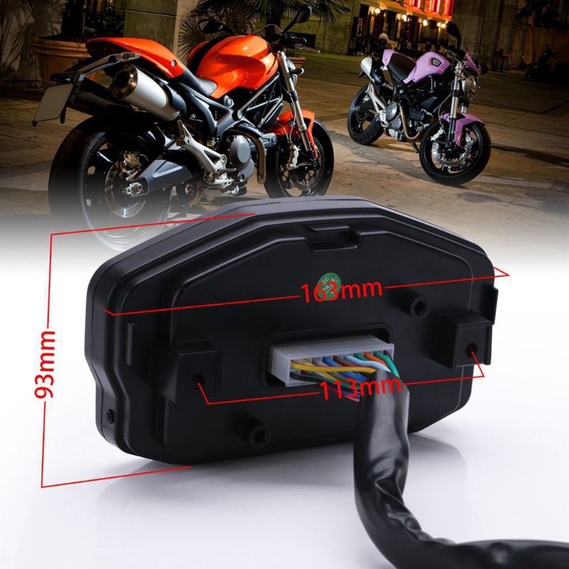 Đồng hồ điện tử Ducati  full dây điện chế được nhiều loại xe . ShopDoChoiXeMay