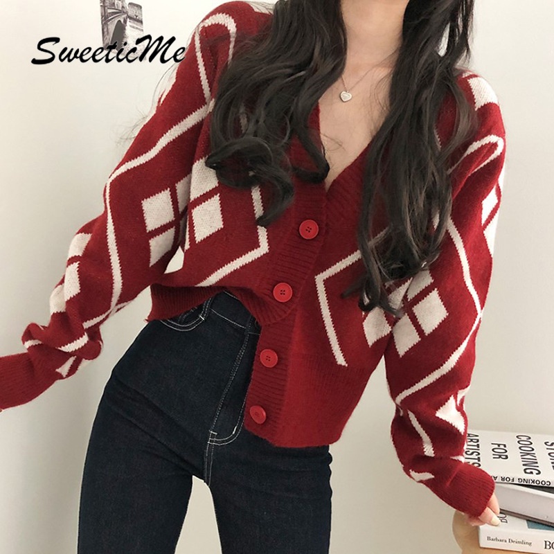 Áo Sweater Tay Dài Cổ Chữ V Dáng Rộng Nhuộm Màu Độc Đáo Thời Trang 2022 Cho Nữ