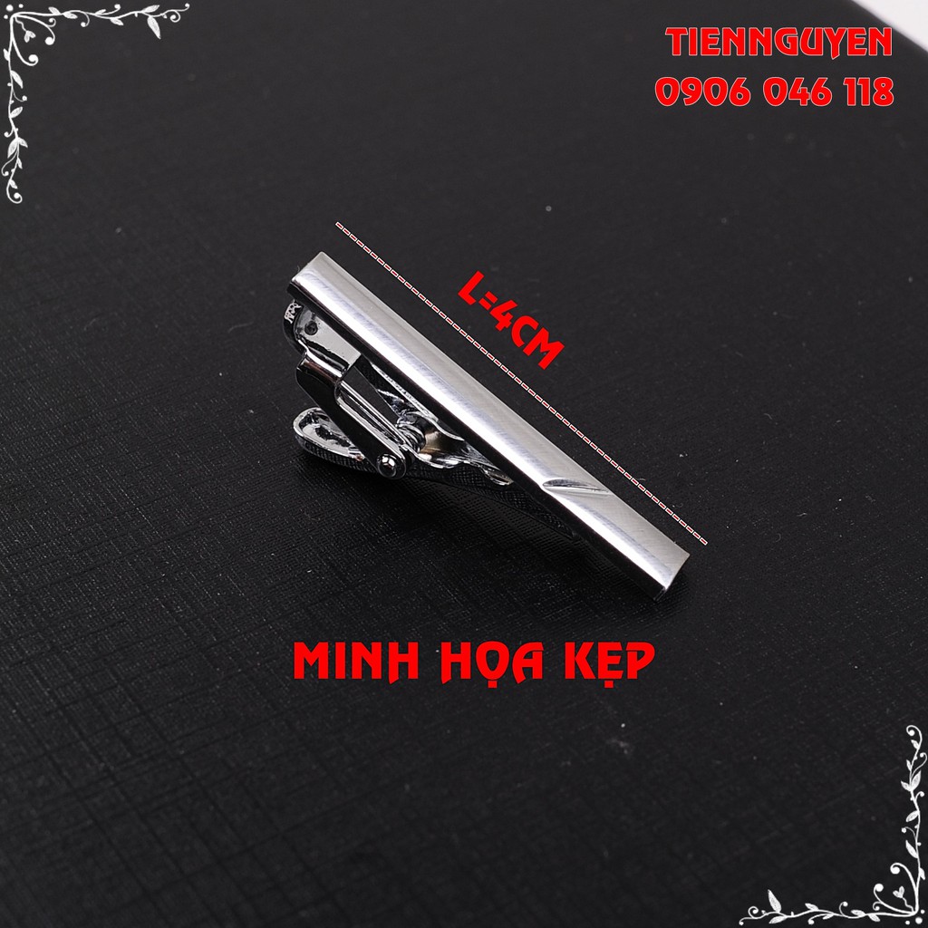 Kẹp cà vạt nam bản nhỏ ( 4cm)