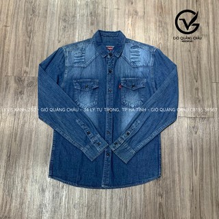 Áo sơ mi nam bò xanh l3v1s cao cấp