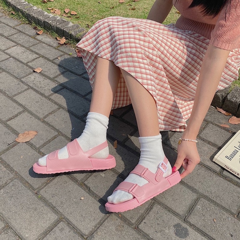 Sandal Đế Bánh Mì 2 quai kèm ảnh thật