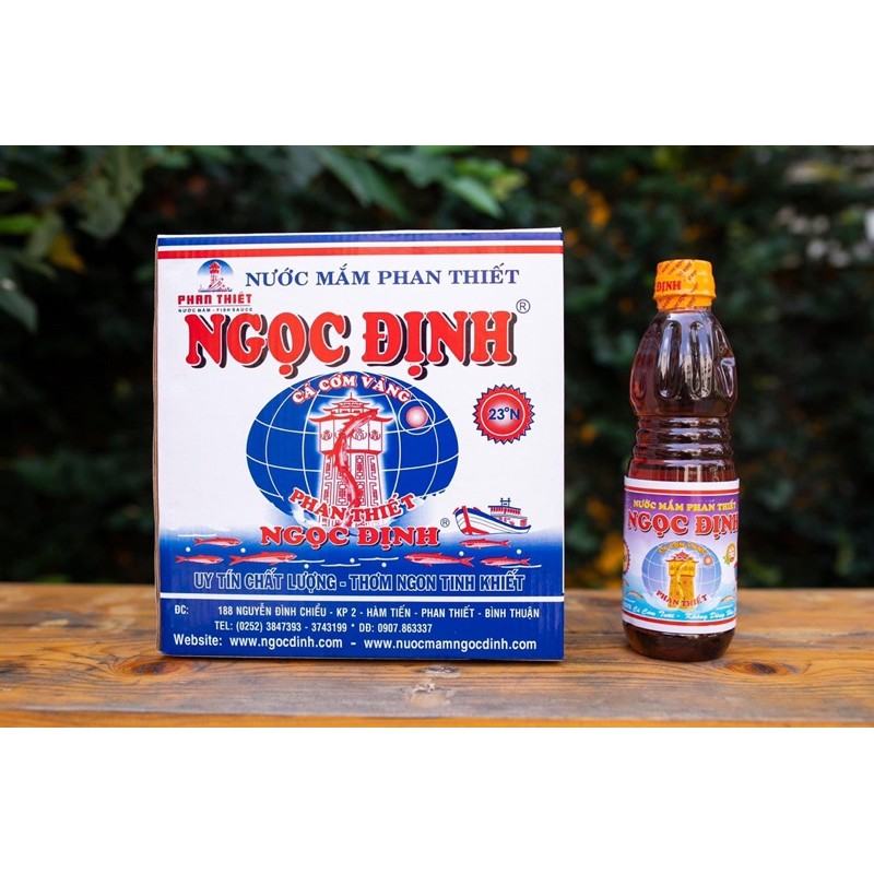 nước mắm Ngọc Định loại 2 thùng 3 lít 6 chai