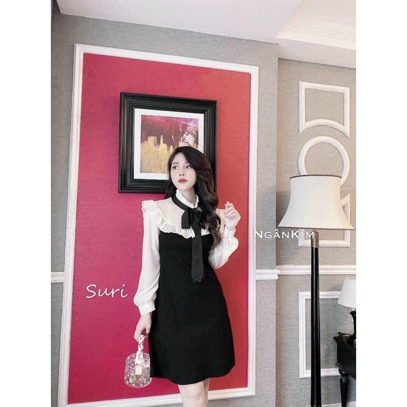 [ Hàng Hót ] Đầm Suông Cổ Nơ mới Về Siêu Hót