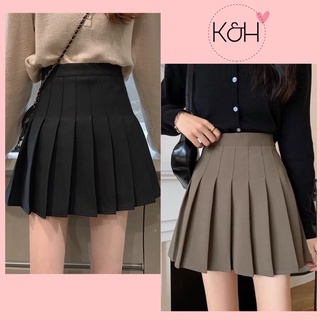 Chân váy xếp ly ngắn KH510, chân váy xoè tennis cạp cao xếp li khoá hông có lót trong