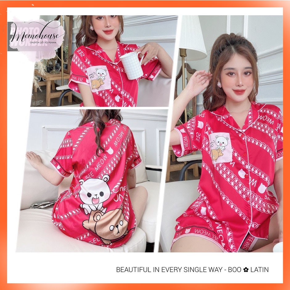 Phần 3_Đồ Mặc Nhà Pijama Lụa Latin Quần ĐÙI Freesize - HÀNG THIẾT KẾ