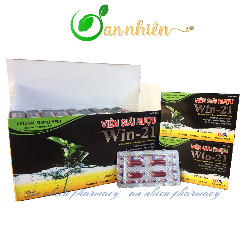 Viên giải rượu Win-21-giải độc gan chống lại tác hại rượu bia nhanh chóng