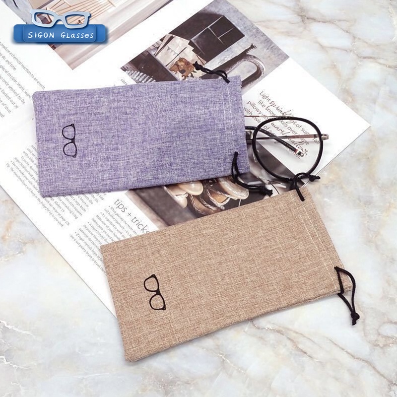 Túi Dây Rút Vải Lanh Đựng Mắt Kính Màu Sắc Đa Dạng